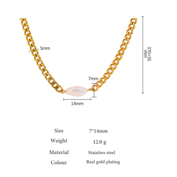 🔥Gold plated pearl necklace - Picture 3 of 7